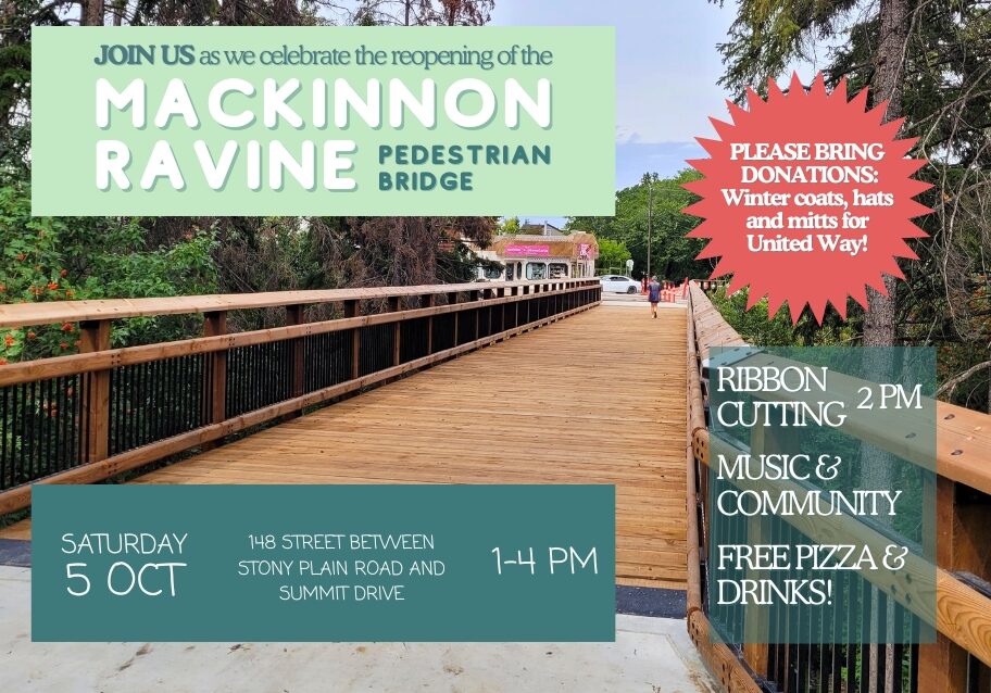 Reopening of the MacKinnon Ravine Pedestrian Footbridge